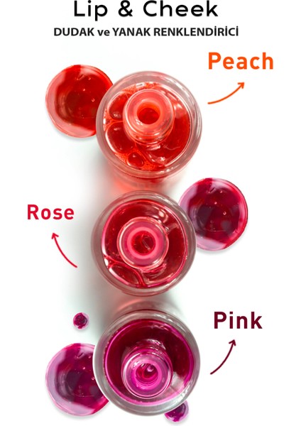Kiss & Bloom Doğal Görünümlü Dudak ve Yanak Renklendirici Lip & Cheek Rose 11 ml