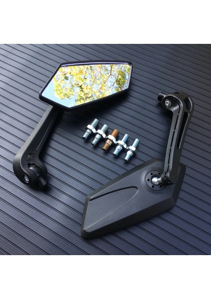 1 Çift Tarzı Evrensel Motosiklet Aynaları Motosiklet Dikiz Siyah Yan Aynalar Honda Suzuki Yamaha Kawasaki Scooter Ducati Için (Yurt Dışından)