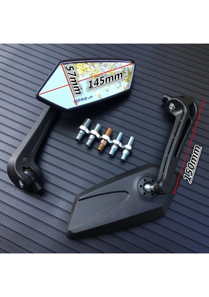 1 Çift Tarzı Evrensel Motosiklet Aynaları Motosiklet Dikiz Siyah Yan Aynalar Honda Suzuki Yamaha Kawasaki Scooter Ducati Için (Yurt Dışından) indirimleri