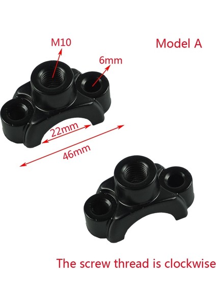 Model A Stili 1 Pair "evrensel Motosiklet Gidon Fren Debriyaj Ana Silindir Ayna Kelepçe Montaj Braketi M10 (Yurt Dışından)