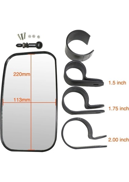 Fotoğraf Stili Alconstar-Motosiklet Modifiye Dikiz Mi.5'' 1.75'' 2'' Utv Atv Için Off-Road Araç Dikiz Aynası Seti (Yurt Dışından) indirimleri