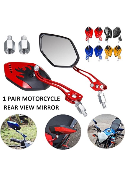 Mavi Stil Et Evrensel Motosiklet Dikiz Aynaları Motosiklet 360 Derece Döndürme Motosiklet Motosiklet Scooter Yan Aynalar (Yurt Dışından) fiyatları