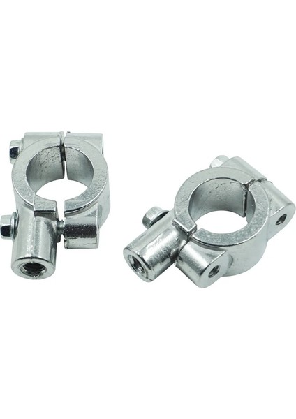 M10 25MM Simli Stil 1 Adet Gidon Braketi Kelepçe Konu Motosiklet Ayna Montaj Kelepçesi Dikiz Aynası Tutucu Adaptörü Gümüş Siyah (Yurt Dışından)