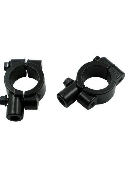 M10 25MM Simli Stil 1 Adet Gidon Braketi Kelepçe Konu Motosiklet Ayna Montaj Kelepçesi Dikiz Aynası Tutucu Adaptörü Gümüş Siyah (Yurt Dışından)