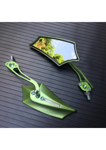 Yeşil Stil 2 Adet Motosiklet Sol Sağ Yan Dikiz Aynaları Değiştirilebilir Vidalar ile Evrensel Yamaha Honda Kawasaki Suzuki Için (Yurt Dışından)
