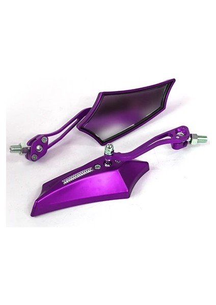 Yeşil Stil Motosiklet Scooter Evrensel Modifiye Yarasa Şekli Yan Ayna Dikiz Aynası Alüminyum Sürüş Aynası (Yurt Dışından) modelleri