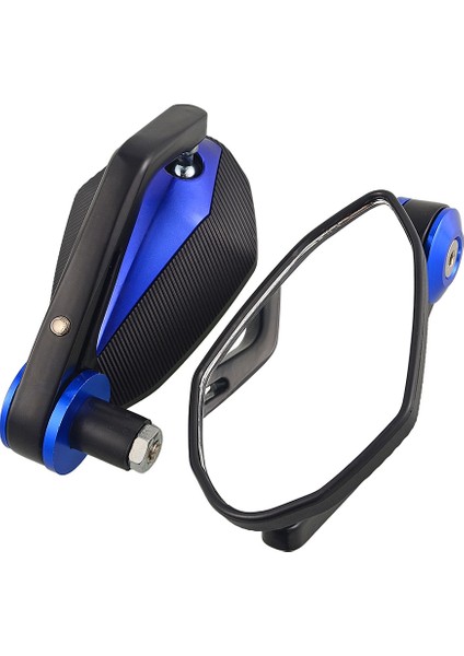 Siyah Stil "otocycle Gidon Bar Sonu Dikiz Dikiz Yan Aynalar Yamaha Sokak Bisikleti Scooter Için Dışbükey Cam Evrensel (Yurt Dışından)