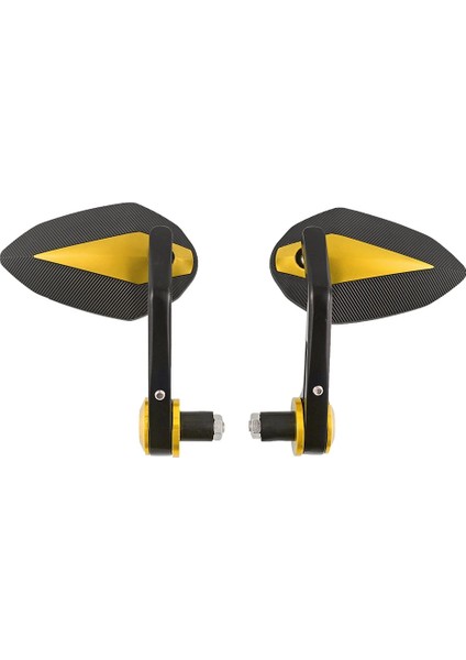 Siyah Stil "otocycle Gidon Bar Sonu Dikiz Dikiz Yan Aynalar Yamaha Sokak Bisikleti Scooter Için Dışbükey Cam Evrensel (Yurt Dışından)