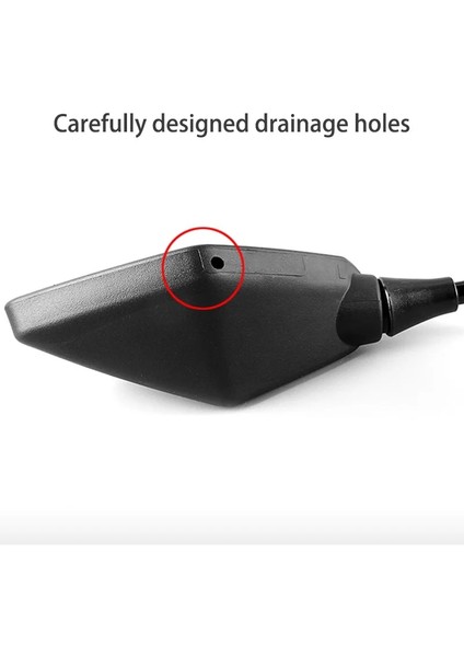 8mm Tarzı Hava Motosiklet Mi Vidalı Cam Temizle Arka Görünüm Moto Gidon Dekorasyon Mis Siyah Klasik Moda (Yurt Dışından)