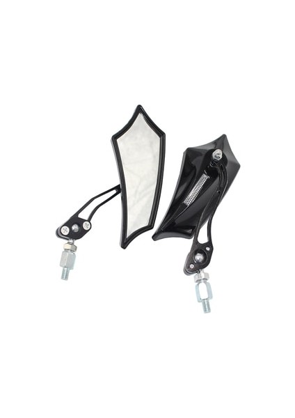 Siyah Stil Motosiklet Scooter Evrensel Modifiye Yarasa Şekli Yan Ayna Dikiz Aynası Alüminyum Sürüş Aynası (Yurt Dışından)
