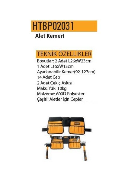 Ingco Cepli Alet Kemeri 14 Gözlü Ayarlı Kemerli HTBP02031 fiyatları