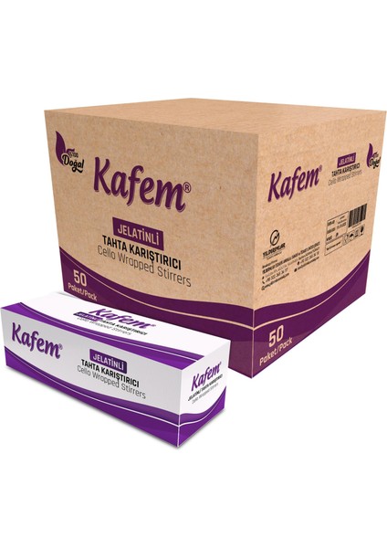 Jelatinli Tahta Karıştırıcı 100 Lü x 50 Paket (Koli) - Kafem