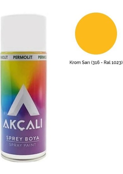 Sprey Boya 316 Krom Sarı Ral 1023 400 Ml.