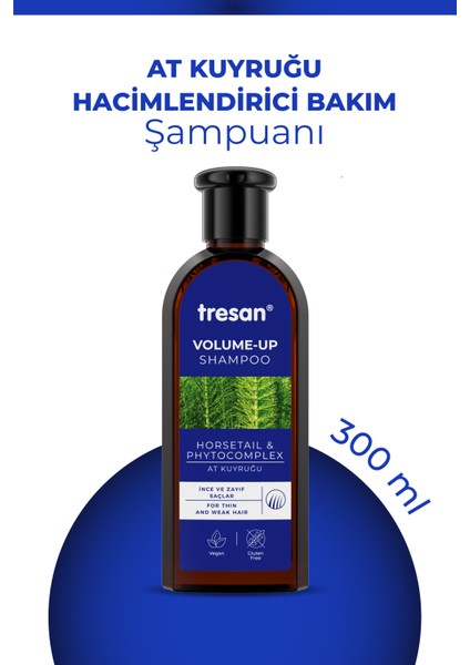 At Kuyruğu Hacimlendirici Bakım Şampuanı 300 ml + Tresan Kayın Ağacı Özlü ve Canlandırıcı Saç Toniği 125 ml