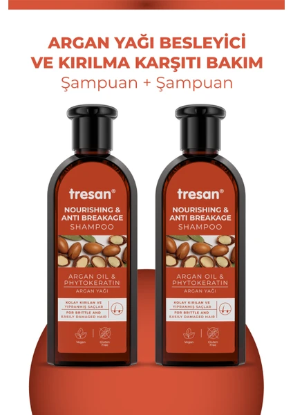 Argan Yağı Besleyici ve Kırılma Karşıtı Bakım Şampuanı 300 ml X 2 Adet