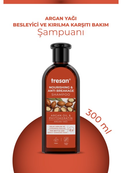 Argan Yağı Besleyici ve Kırılma Karşıtı Bakım Şampuanı 300 ml X 2 Adet