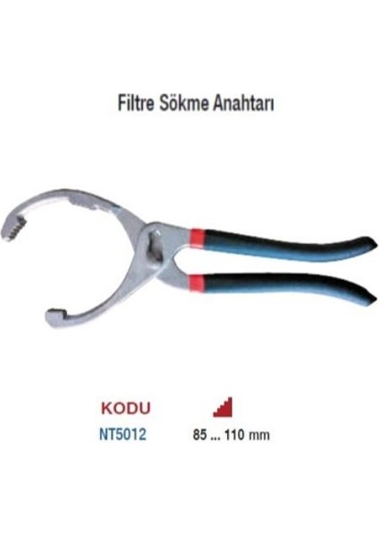 Nt Tools Filtre Sökme Pensesi Anahtarı Ø85-Ø110 Arası NT5012