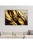 Sarı Siyah Soyut Temperli Cam Duvar Tablosu 1