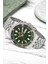 Fonksiyon Erkek Kol Saati Gümüş-Yeşil Renk BG.1.10320.4 Çelik Kasa&kordon+Bileklik Hediye ZMB012 3
