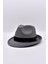 Erkek Gri Keçe Trilby Fötr Şapka 1