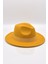 Erkek Sarı Fedora Fötr Panama Şapka 3