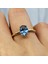 FasekGold 1.50 Karat London Blue Topaz Tektaş 925 Ayar Gümüş Evlilik Teklifi Yüzüğü-Hediye Gümüş Tektaş Yüzük 2