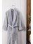 Naturel %100 Cotton Ihraç Ürünü Lüx Şeritli Şal Yaka Greek Kadife Erkek Bornozu 3