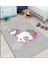 Cino 74 Gri Beyaz Unicorn Çocuk Odası Halı Bebek Oyun Halısı 2