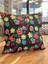 Patchwork Çiçekler Dijital Baskı Kırlent Kılıfı 1