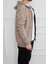 Hscstore Erkek Fermuarlı Kapüşonlu Bej Sweatshirt - 3705 2