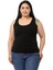 Büyük Beden Askılı Fitilli Kaşkorse Siyah Body 1
