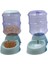 Mavi Stil Içme Suyu Otomatik Pet Su Gıda Dispenseri 3.8l Büyük Kapasiteli Kendinden Dağıtımlı Yerçekimi Pet Besleyici Waterer Köpek Besleme Kabı Içecek Suyu (Yurt Dışından) 4