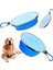 Mavi - 4 Stil 12.8x5.5cm L Büyük Katlanabilir Köpek Pet Katlanır Silikon Kase Açık Seyahat Taşınabilir Köpek Mama Kabı Besleyici Çanak Kase (Yurt Dışından) 1