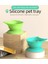 No.4 Tarzı Pet Mama Tepsisi Köpek Maması Havzası Yumuşak Silikon Alt Vantuz Su Geçirmez Kaymaz Sızdırmaz Su Kasesi Kedi ve Köpek Besleyiciler (Yurt Dışından) 4