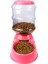 Pembe Gıda Dispenseri Stili Otomatik Pet Su Gıda Dispenseri 3.8l Büyük Kapasiteli Kendinden Dağıtımlı Yerçekimi Pet Besleyici Waterer Köpek Besleme Kabı Içecek Suyu (Yurt Dışından) 1