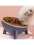 Pembe Tarzı Yükseltilmiş Eğik Yüksek Kase Pet Kedi Köpek Maması Su Tabağı Geri Akışı Önleme Besleme Dağıtıcı Konteyner Pet Konfor Besleme Kabı (Yurt Dışından) 2