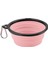 Pembe Stil 1000ML Katlanabilir Pet Silikon Köpek Maması Su Kasesi Açık Kamp Seyahat Karabina ile Taşınabilir Katlanır Pet Kase Yemekleri Pet Ürünleri (Yurt Dışından) 1