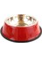 Kırmızı Stil 22 cm Kişiselleştirilmiş Adı Kedi Köpek Paslanmaz Çelik Renkli Pet Köpek Kedi Kase Kaymaz Dayanıklı Pet Kase Besleyici Besleme Köpek Suluk (Yurt Dışından) 1