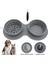 PEMBE-B-350ML Stili Açık Silikon Çift Köpek Maması Kaseler Katlanabilir Kaymaz Köpek Kase Seyahat Taşınabilir Pet Anti-Boğulma Kusma Besleme Kase (Yurt Dışından) 4