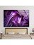 Mor Mermer Desenli Temperli Cam Duvar Tablosu 5