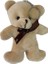 Ayıcıklı Açık Kahve Peluş Dikişsiz Düz Ayak Love Atkılı 1