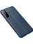 Samsung Galaxy S21 Kılıf Focus Derili Silikon - Lacivert 300099 2