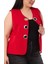 Büyük Beden Büyük Kuşgözü Detaylı Kırmızı Yelek 4