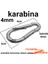 4 Adet Karabina Metal 4mm Salıncak Kancası Çanta Tokası Küçük Boy 2