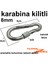 4 Adet Karabina Metal 8mm Kilitli Salıncak Kancası Çanta Tokası Küçük Boy 2