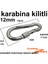 2 Adet Karabina Metal 12MM Kilitli Salıncak Kancası Çanta Tokası Duble Boy 2