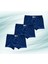 3'lü Erkek Çocuk Boxer ( 3 Adet Saks Mavi ) 2