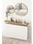 Riv Montajsız Petek Üstü Uçan Raf Dresuar Kalorifer Peteği Rafı Kitaplık 80X18 cm Çam Oval Kesim 5