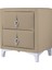 Harmony Silver İki Çekmeceli Bej Komodin Yatak Odası 2 Kapaklı Komodin 3