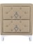 Ruby 2 Çekmeceli Komodin Silver Model Kapitoneli İki Kapaklı Komodin Bej 2